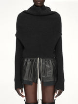 Alpaca Knit LS Cowl in Black