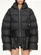 Cinched Hooded Jacket in Black