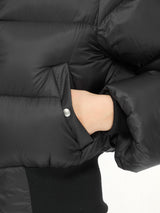 Cinched Hooded Jacket in Black