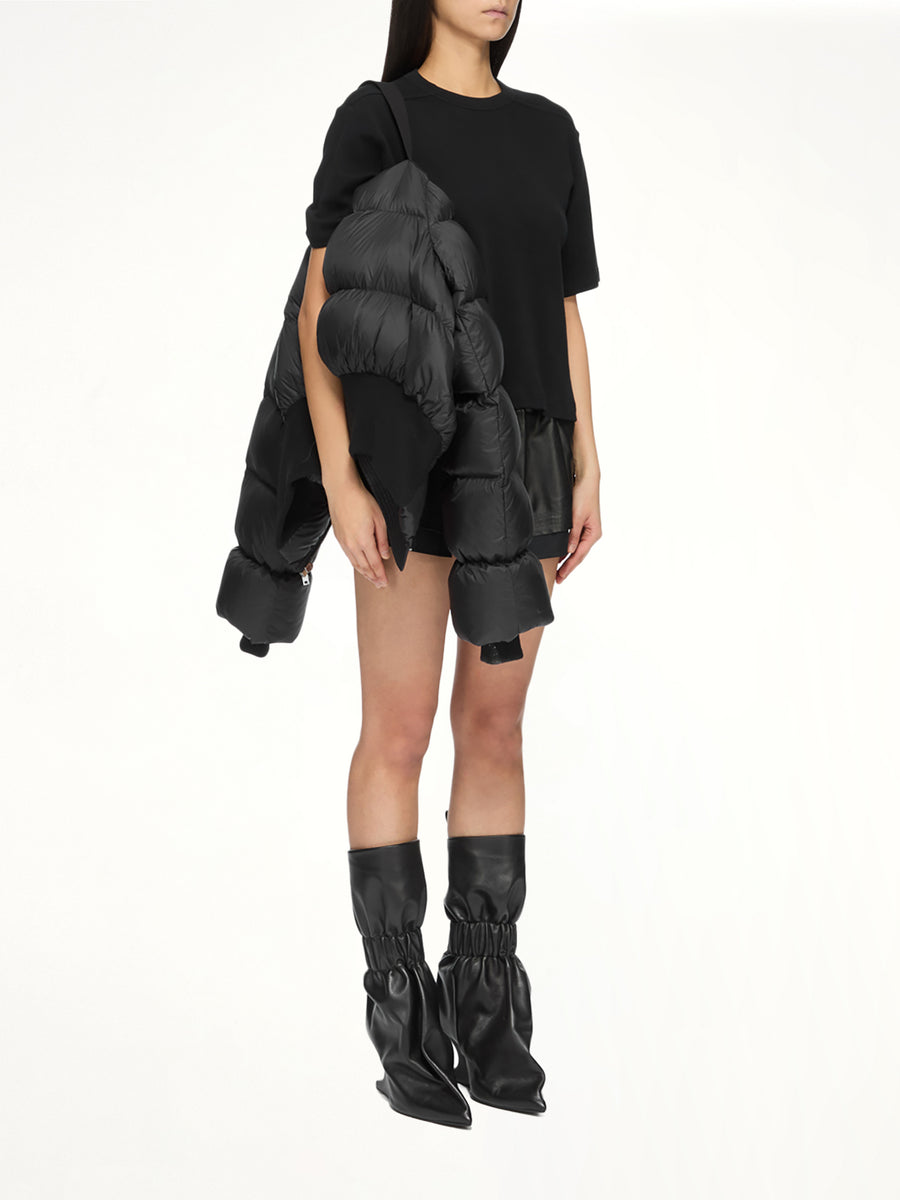 Cinched Hooded Jacket in Black