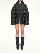 Cinched Hooded Jacket in Black