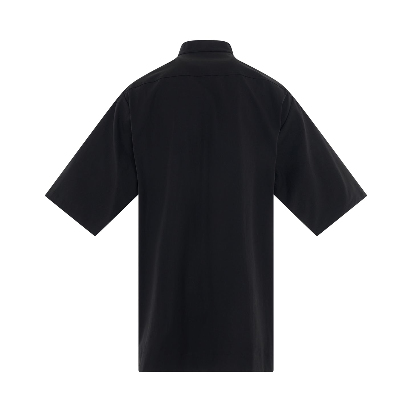 Woven Short Sleeve Jacket in Black