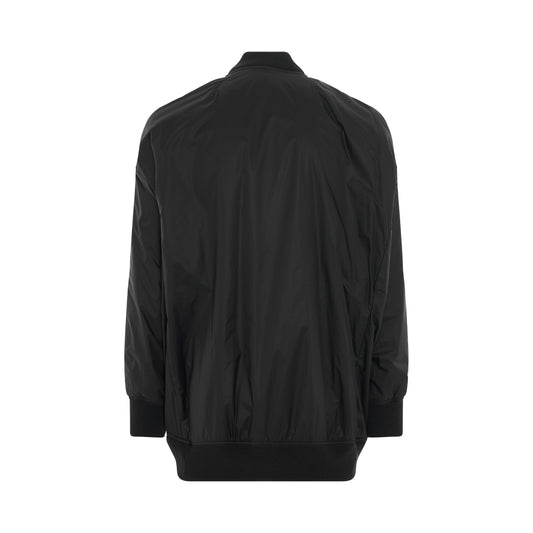 Woven Padded Bomber Jacket in Black