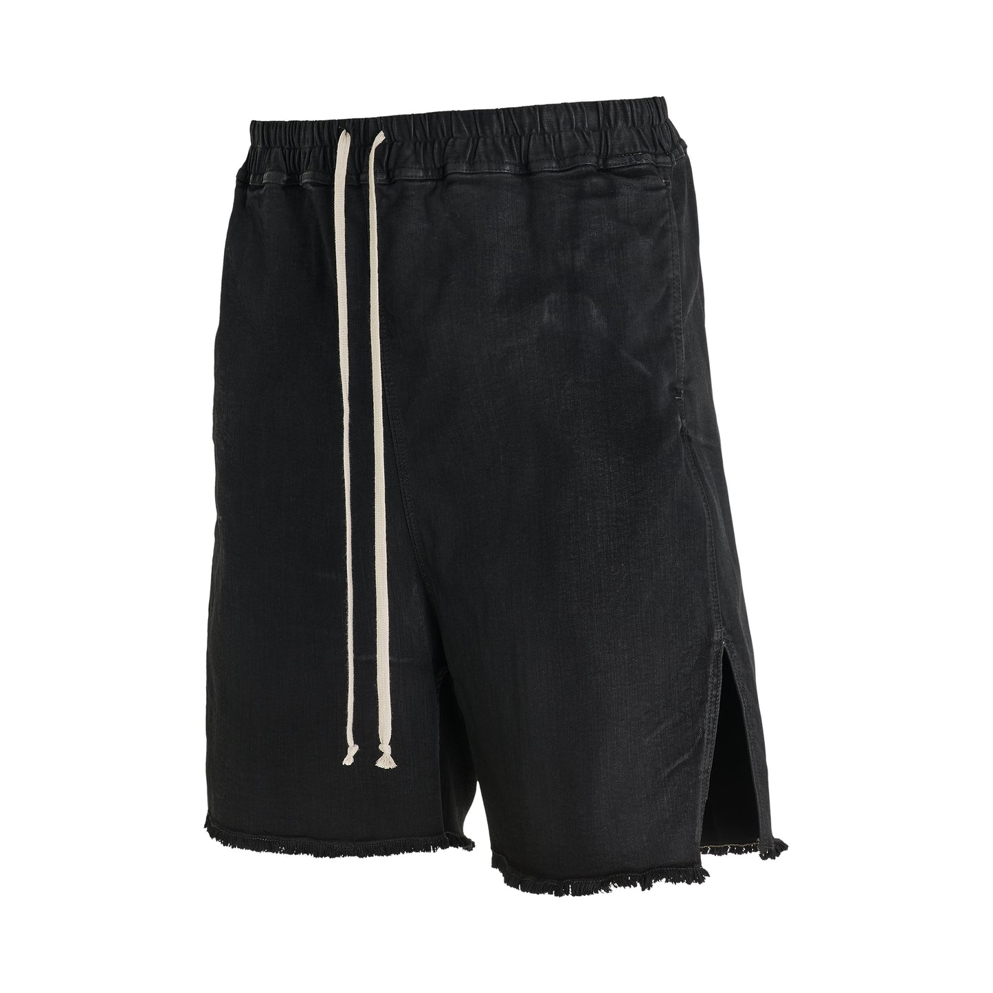 Long Boxers Shorts in Black Wax