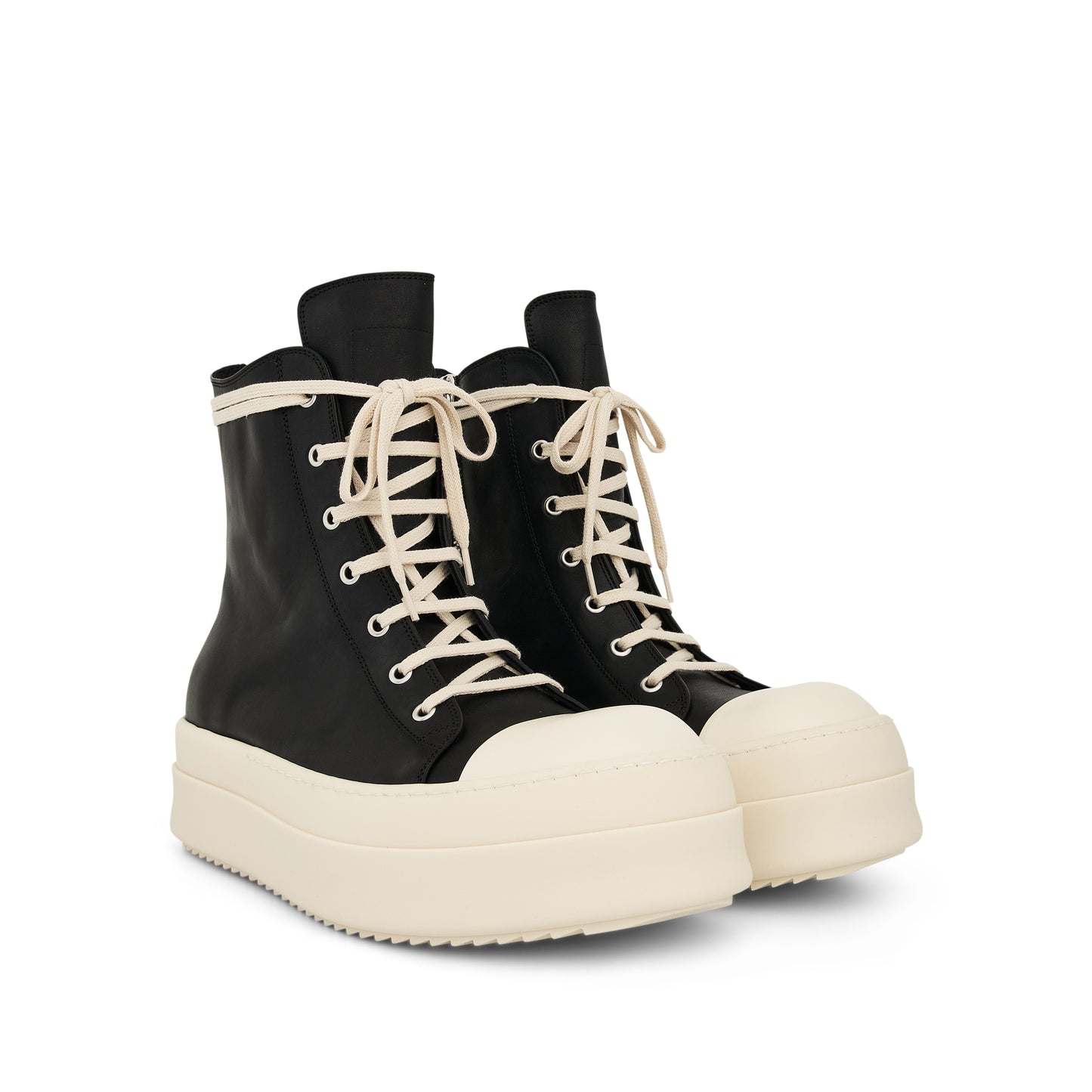 Mega Bumper Leather Sneaker in Black/Milk