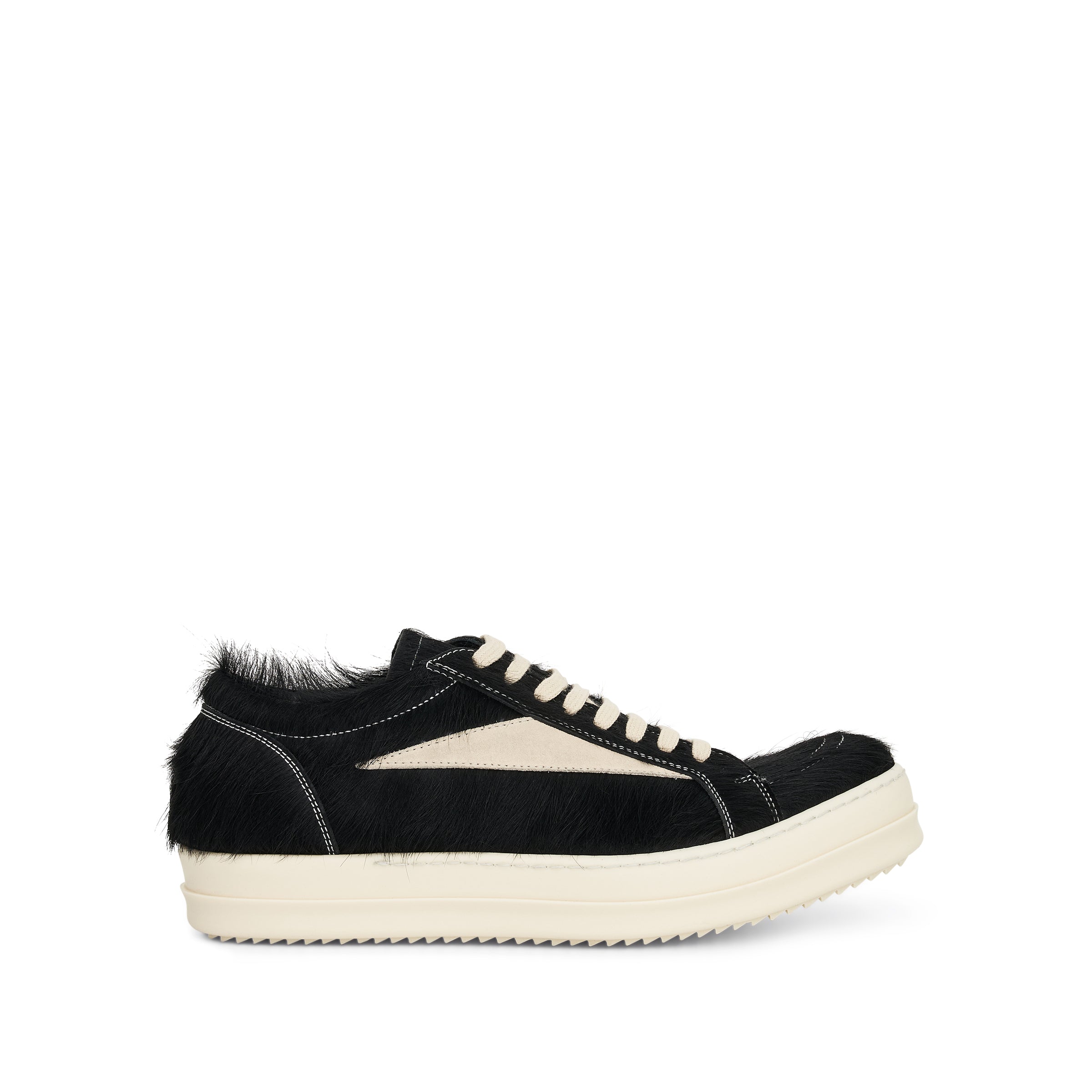 Vintage Fur Sneaker in Black/Milk