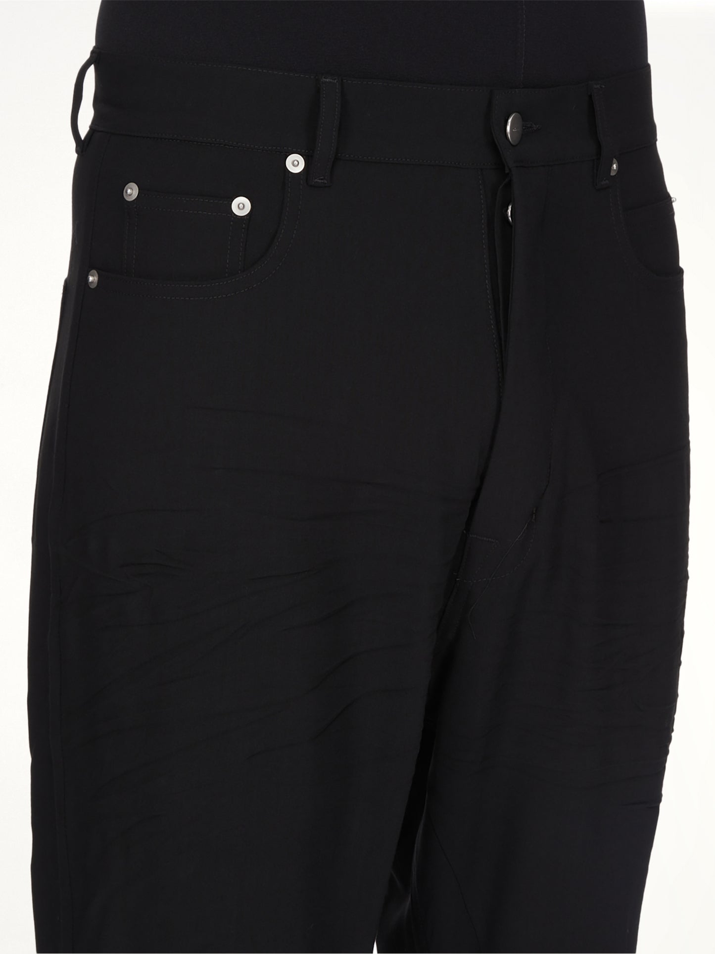 Wool Bolan Bootcut in Black