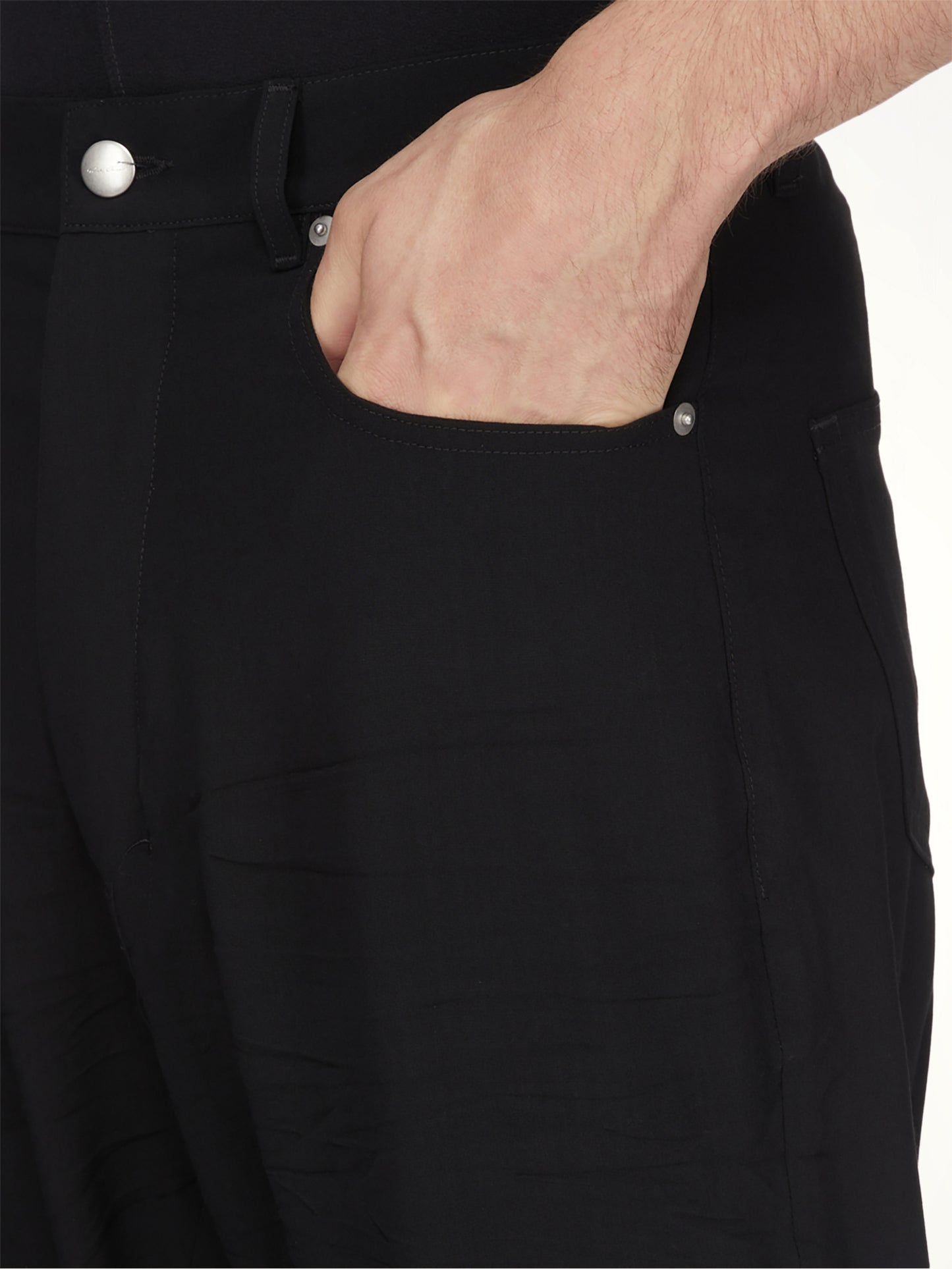 Wool Bolan Bootcut in Black