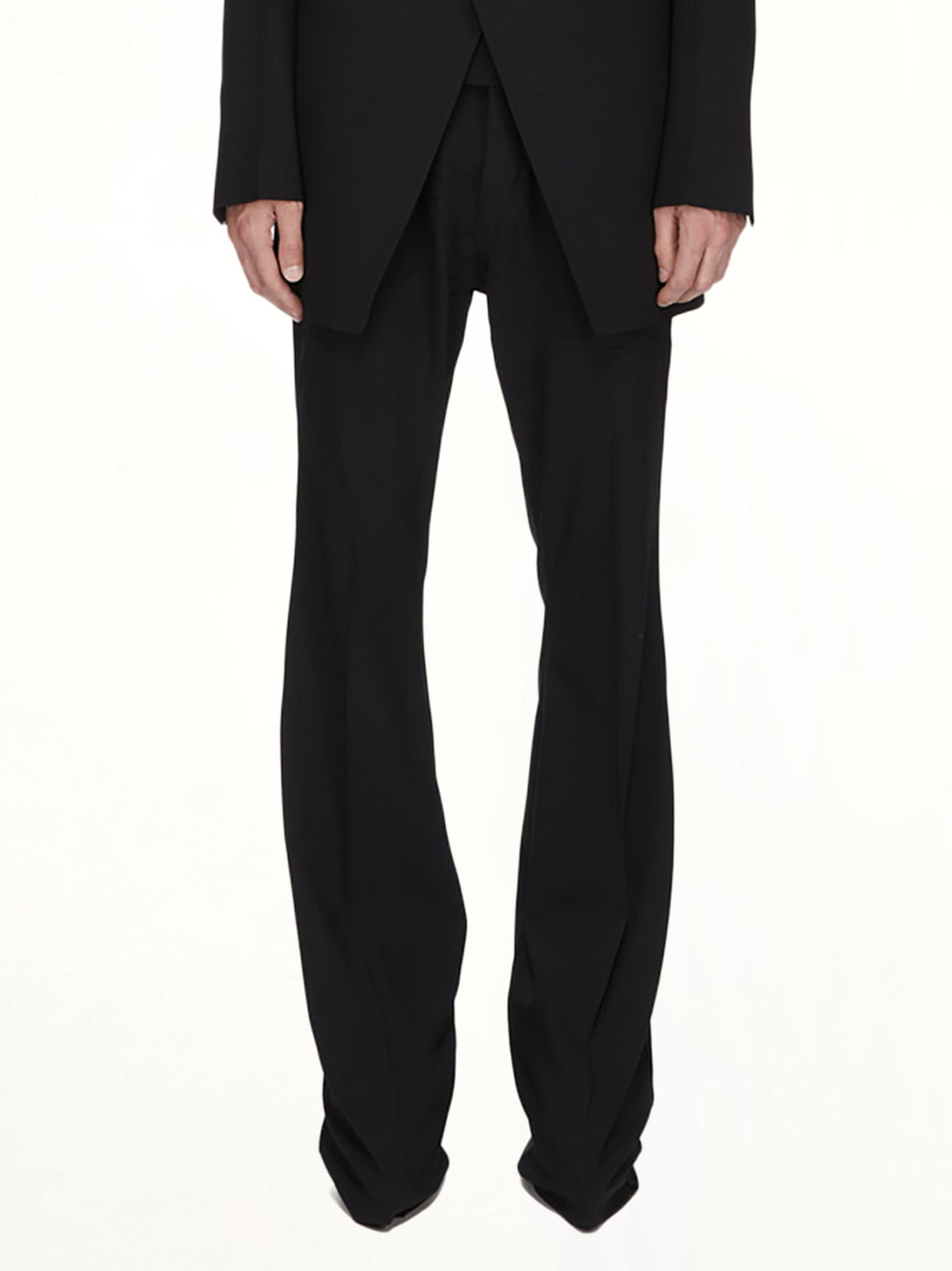 Wool Bolan Bootcut in Black