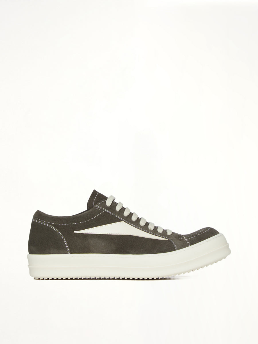 Vintage Sneaks in Euca/Milk Side View | RICK OWENS