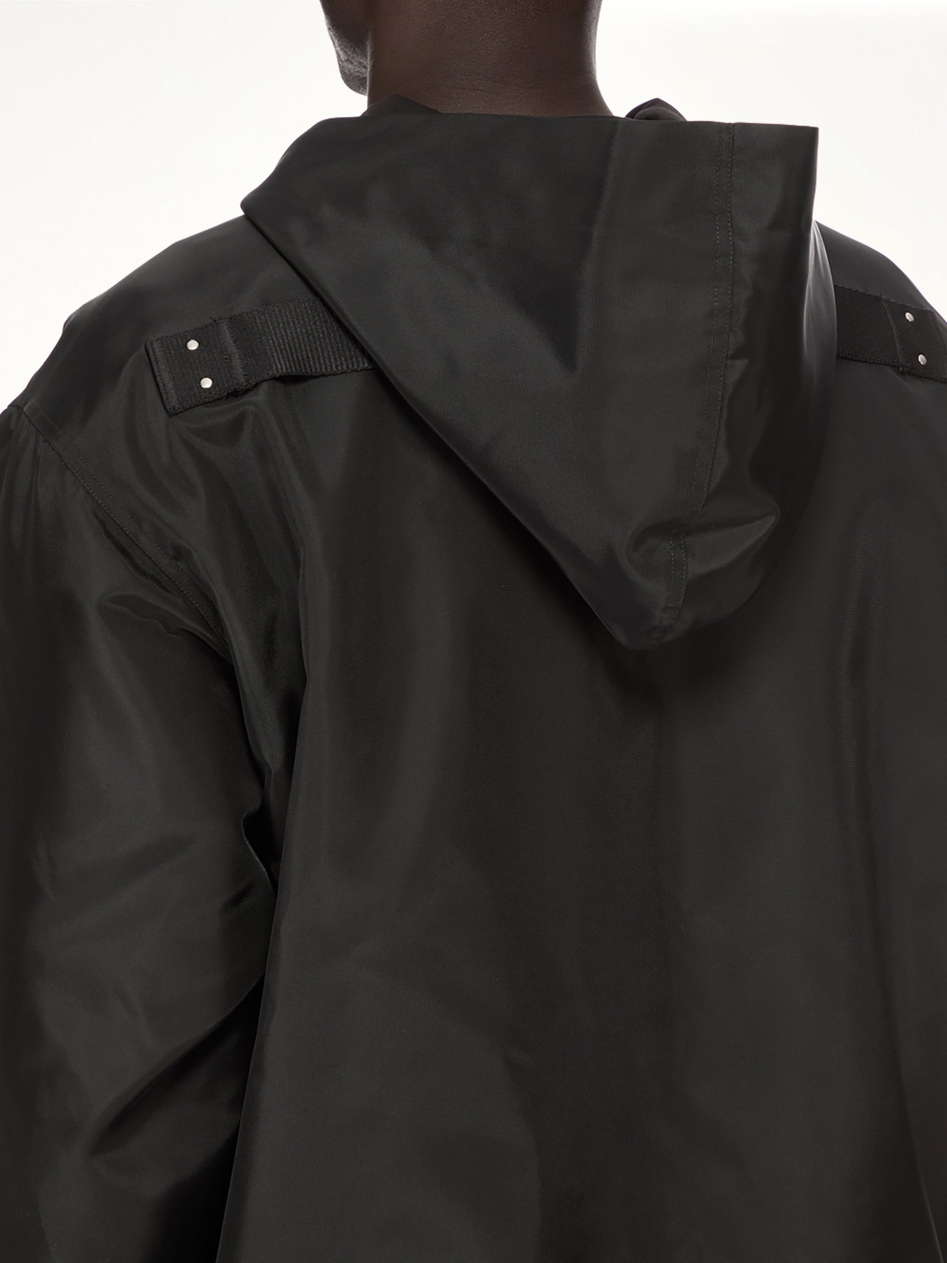 RICK OWENS , 
, Temple Tour Jacket in Black Side View from MARAIS