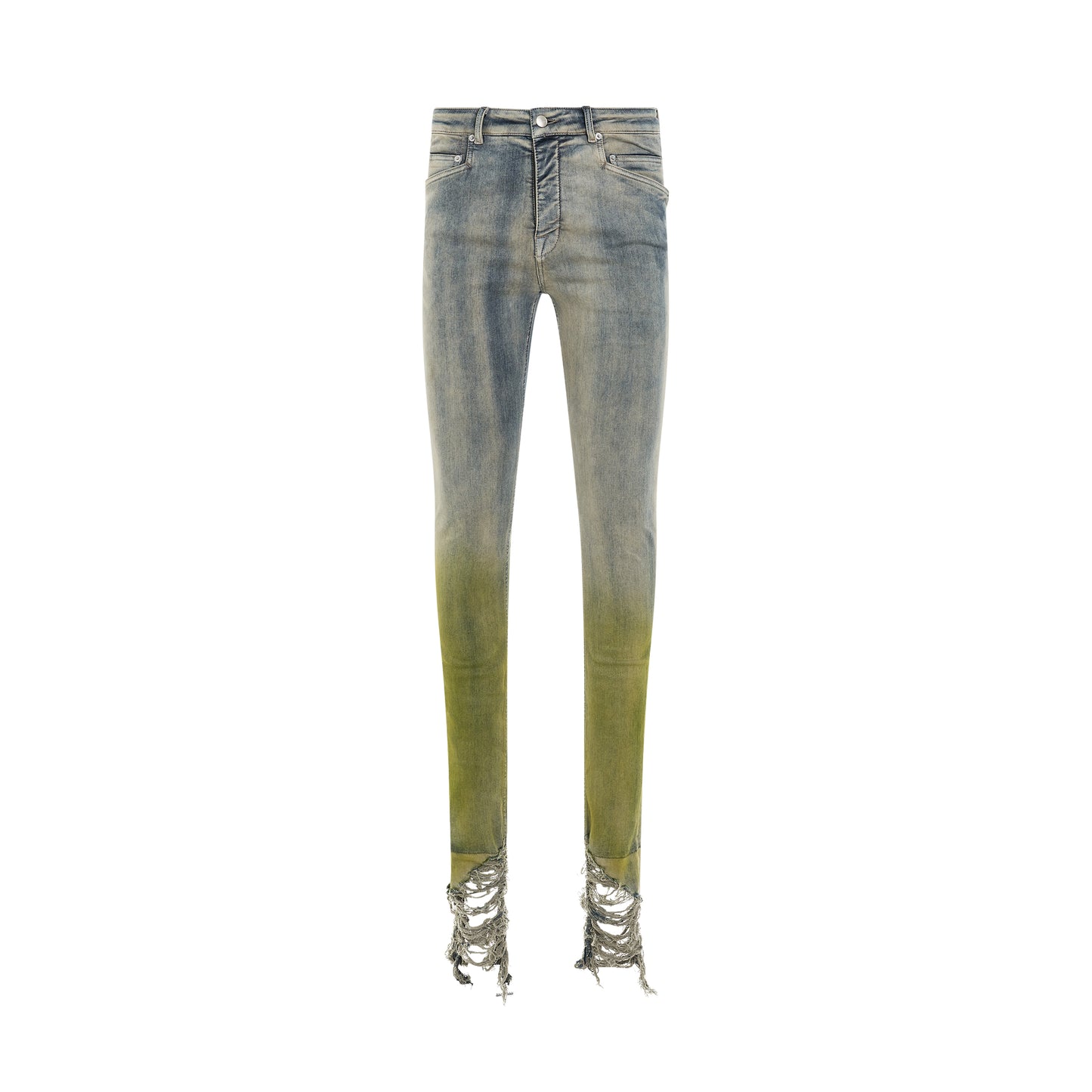 Tyrone Cut Denim Pants in Pearl/Acid Degrade