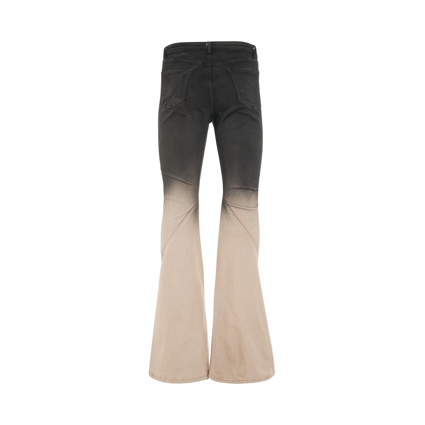 Bias Bootcut Denim Pants in Black/Pearl