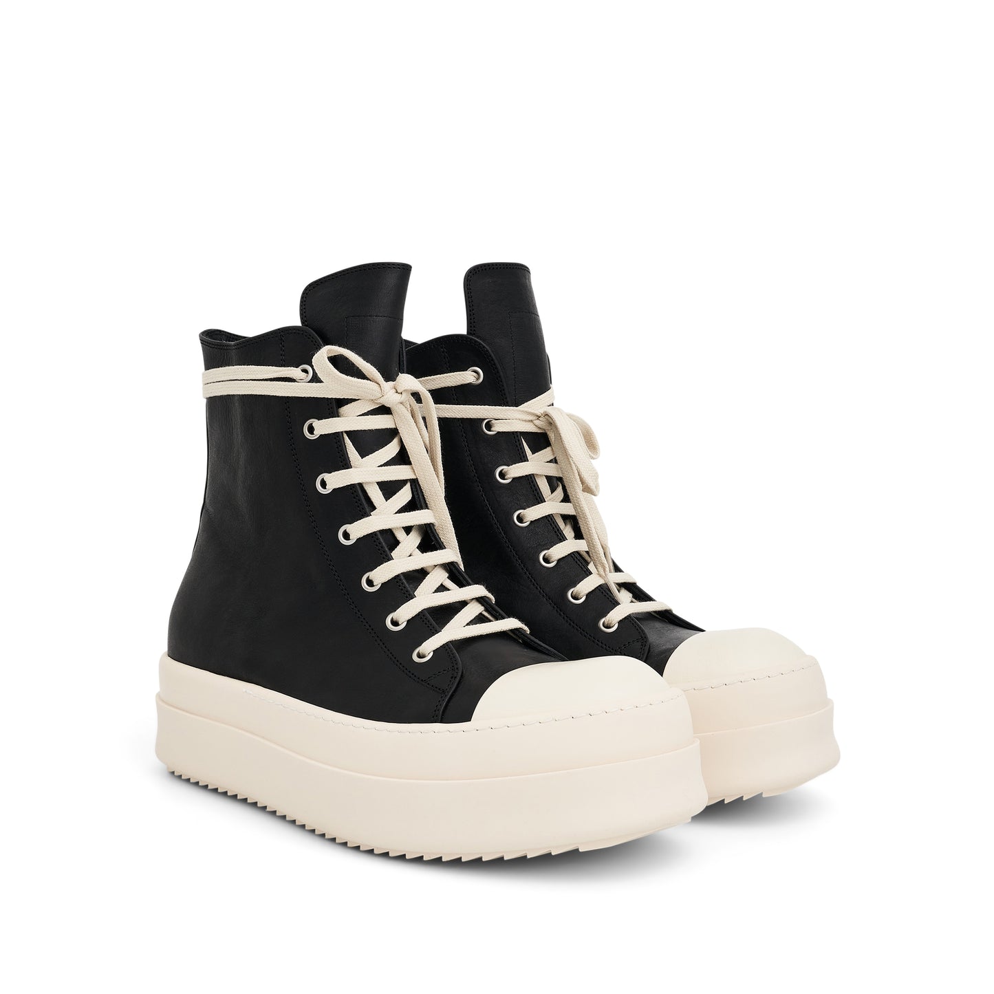 Mega Bumper Leather Sneakers in Black/Milk