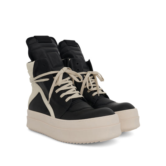 Mega Bumper Leather Geobasket in Black/Milk