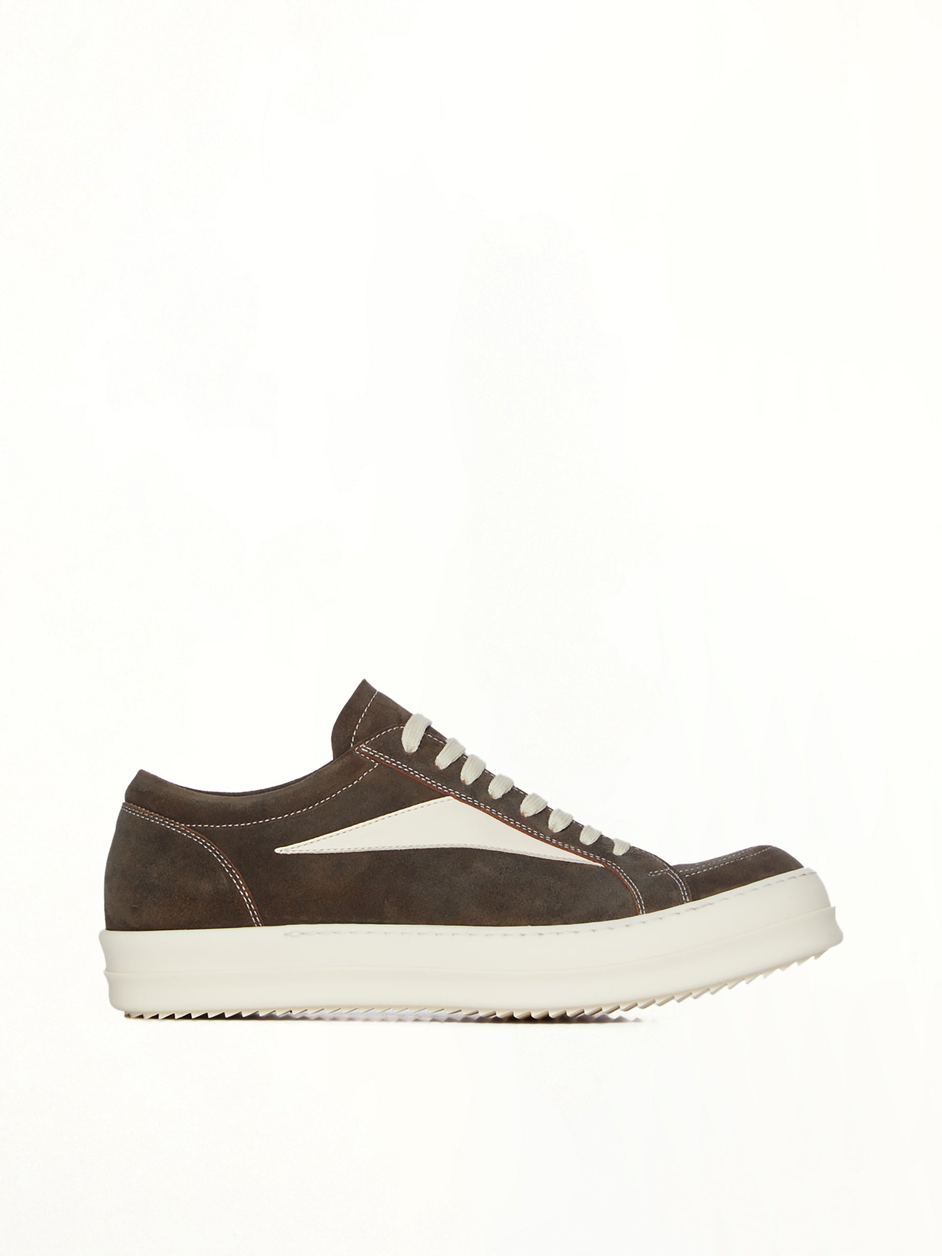 Vintage Sneaks in Indigo/Milk/Milk Side View | RICK OWENS