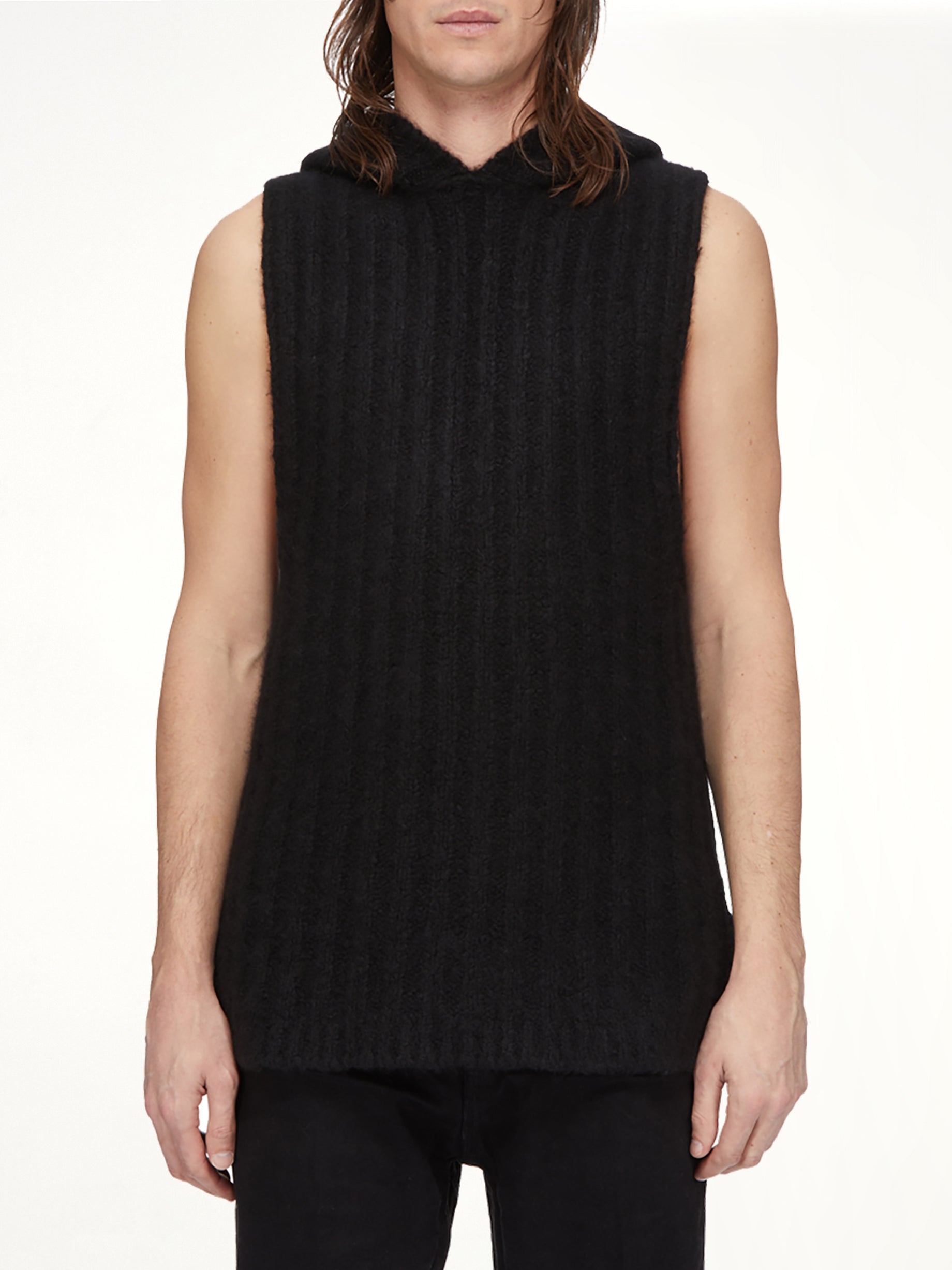 Tower Hooded Tank in Black