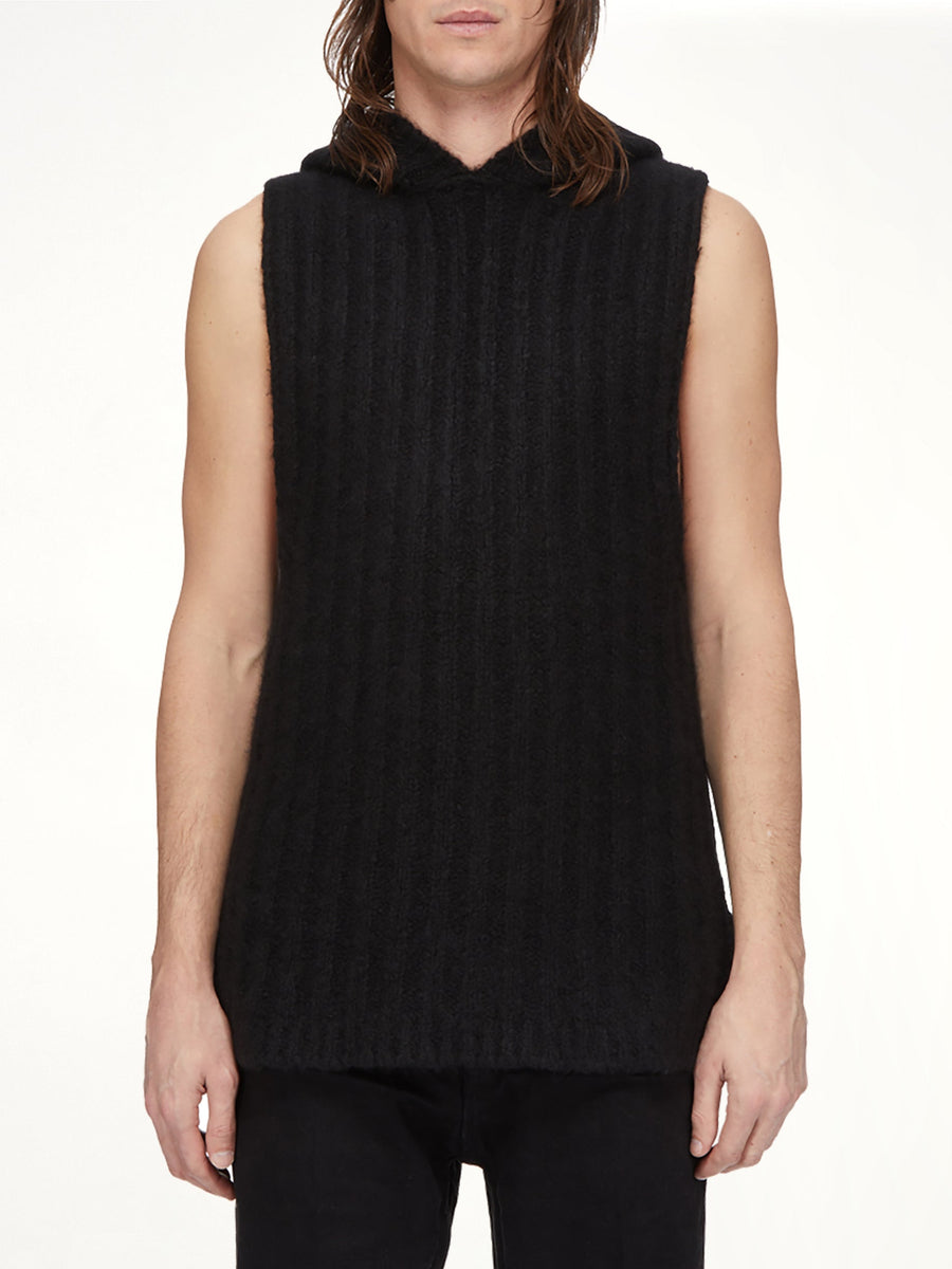 Tower Hooded Tank in Black