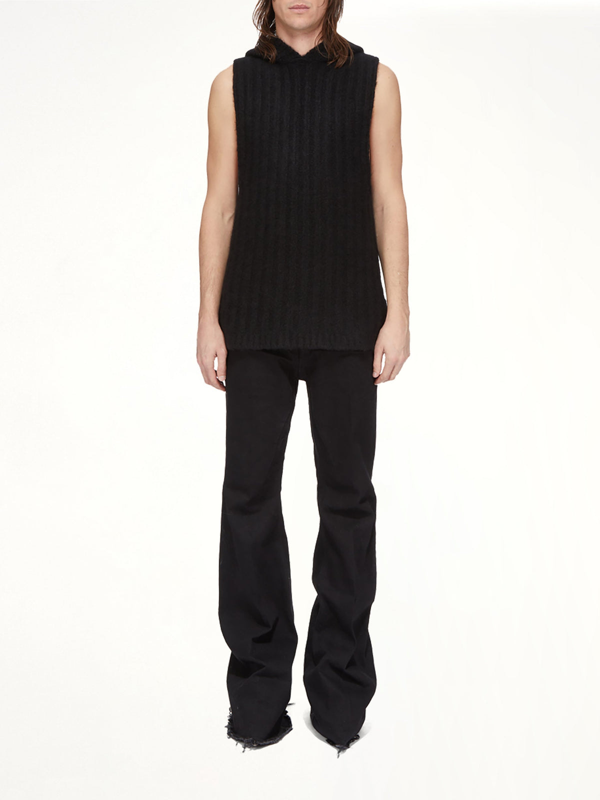 Tower Hooded Tank in Black