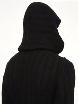 Tower Cropped Hooded Pull in Black