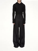 Tower Cropped Hooded Pull in Black