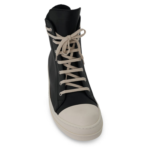 Ramones Leather Hi Sneaker in Black/Milk