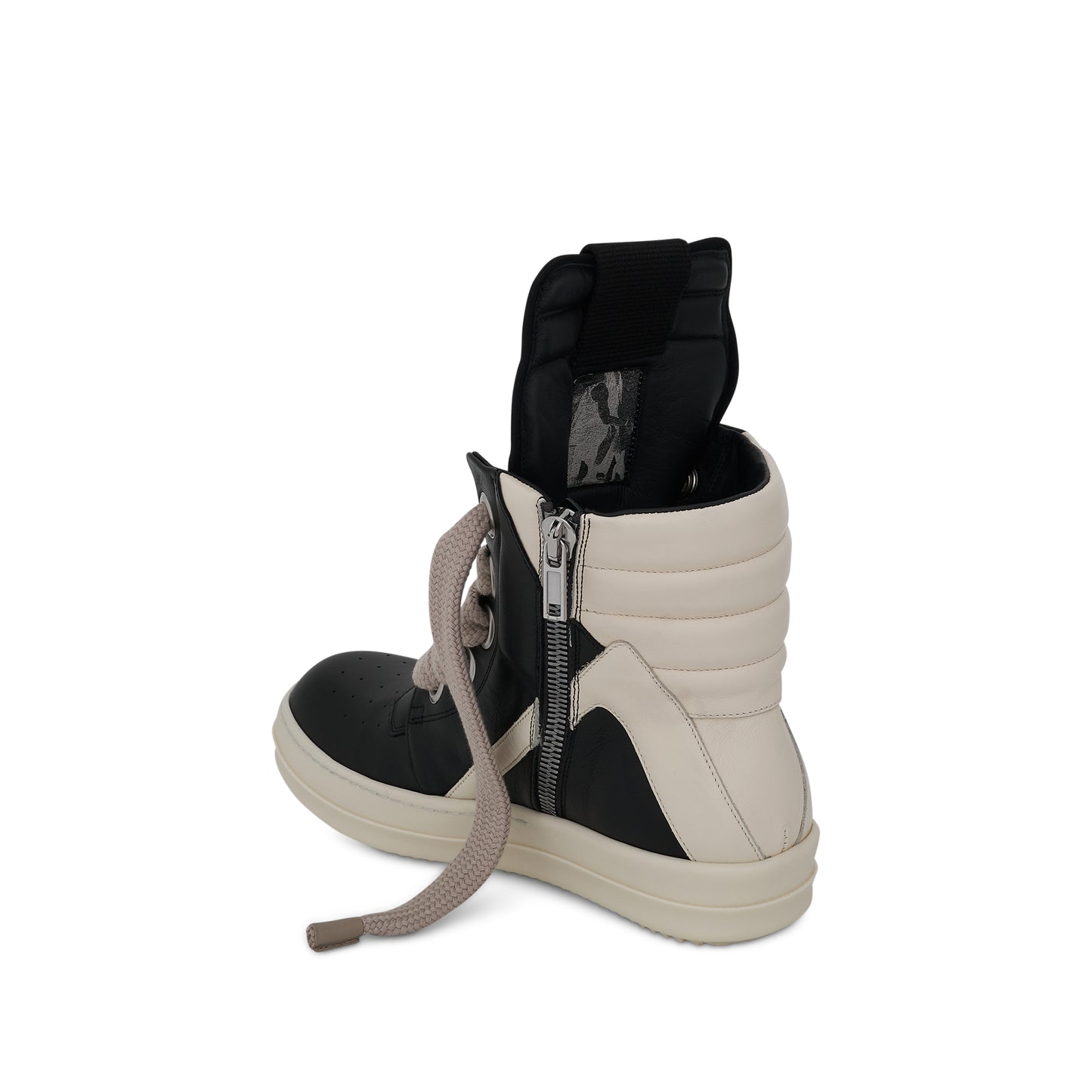 Geobasket Sneaker with Jumbo Laces in Black/Milk