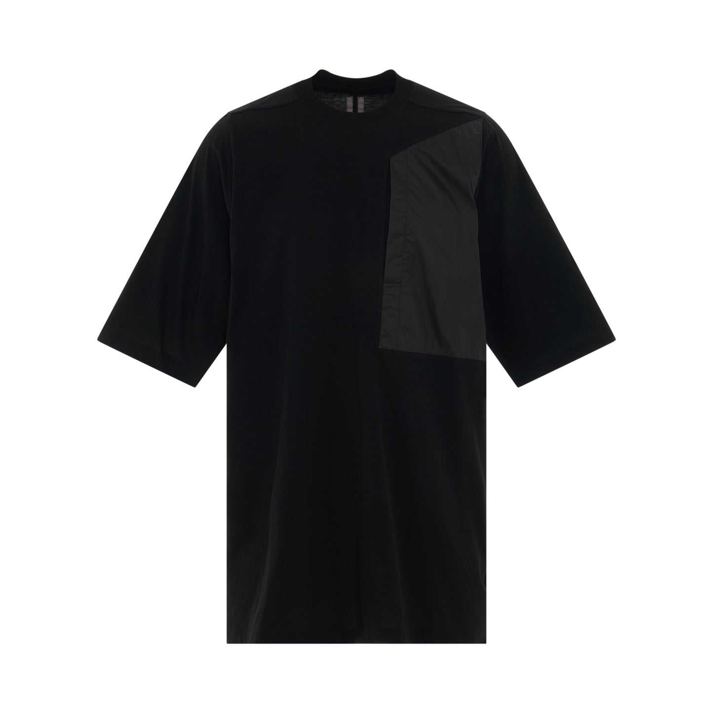 Crewneck Pocket Knit T-Shirt in Black