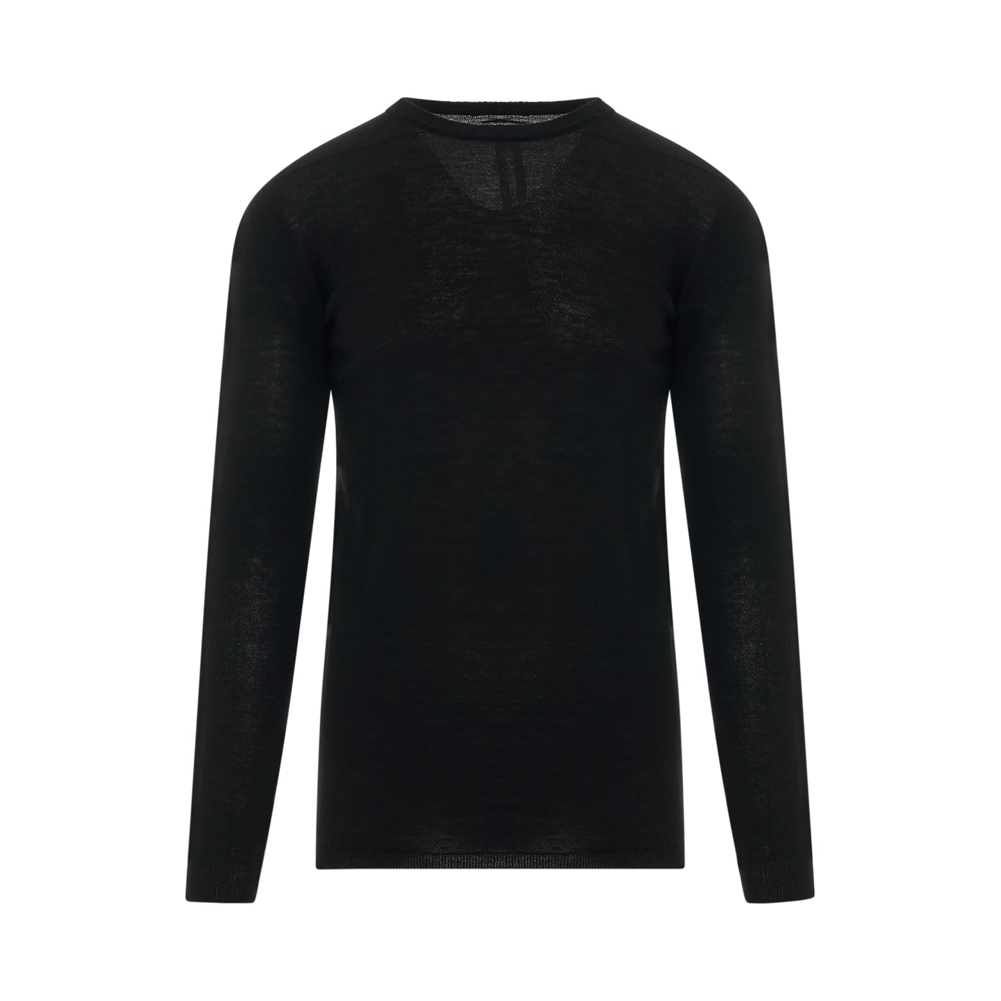 Knit Biker Level Round Neck Sweater in Black