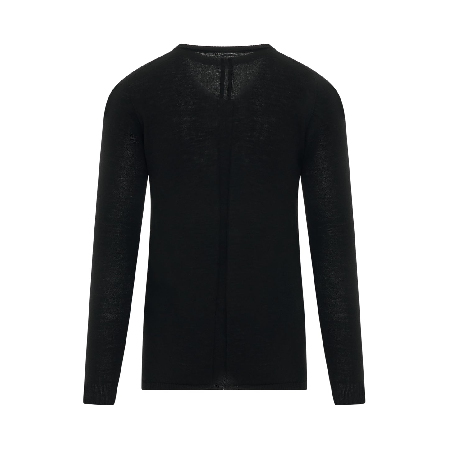 Knit Biker Level Round Neck Sweater in Black