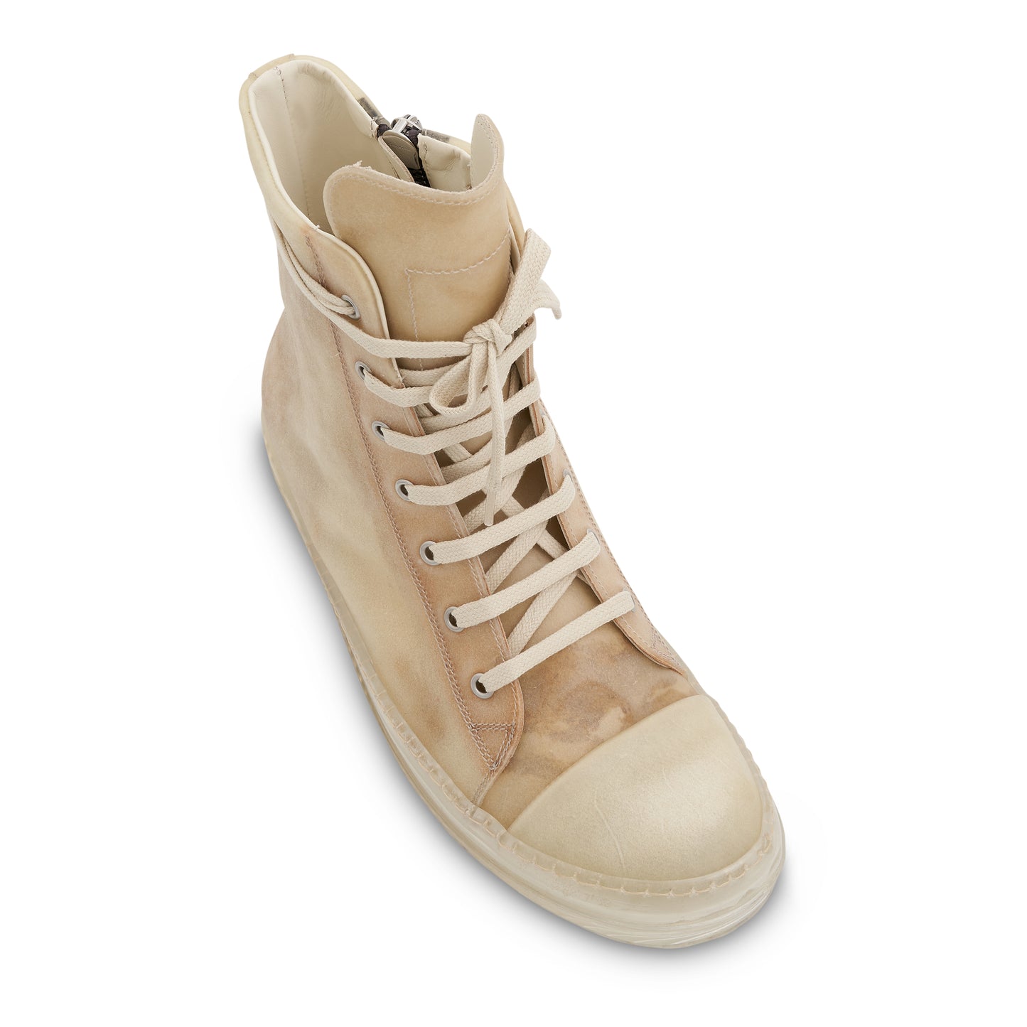 EDFU Transparent Leather Sneakers in Natural