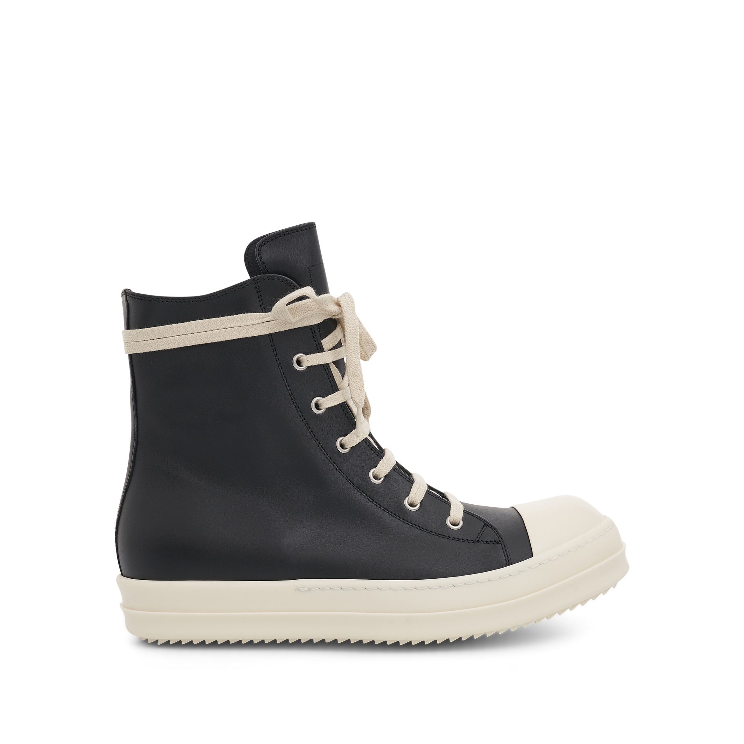 EDFU Leather Sneakers in Black/Milk