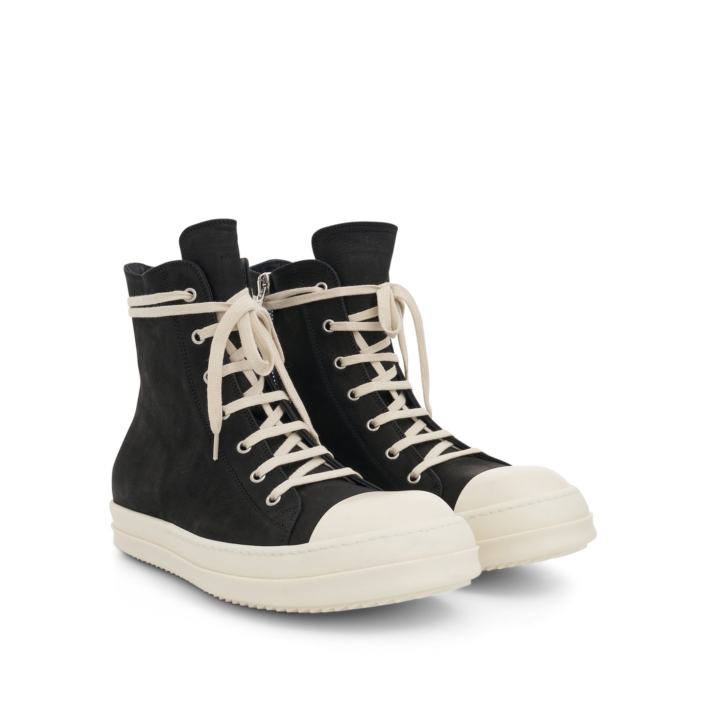 EDFU Greywolf Leather Sneakers in Black/Milk