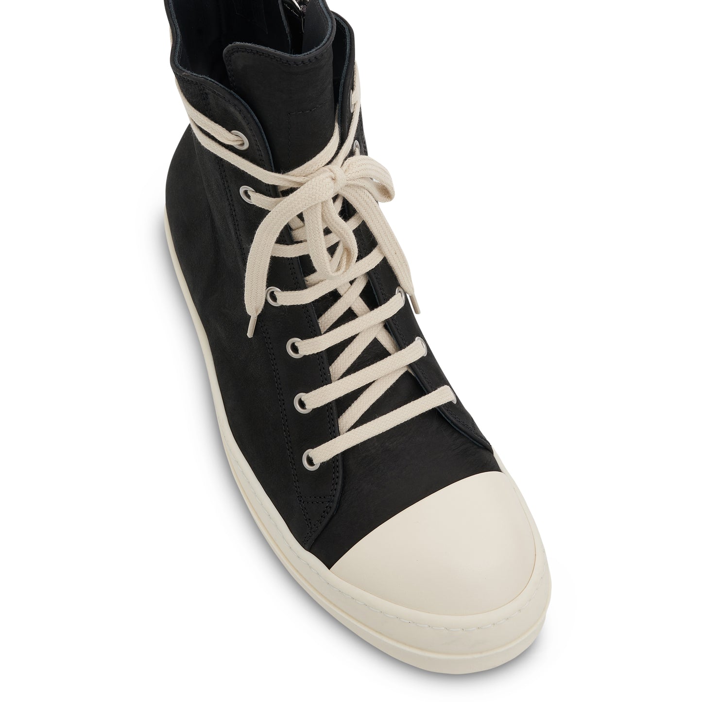 EDFU Greywolf Leather Sneakers in Black/Milk