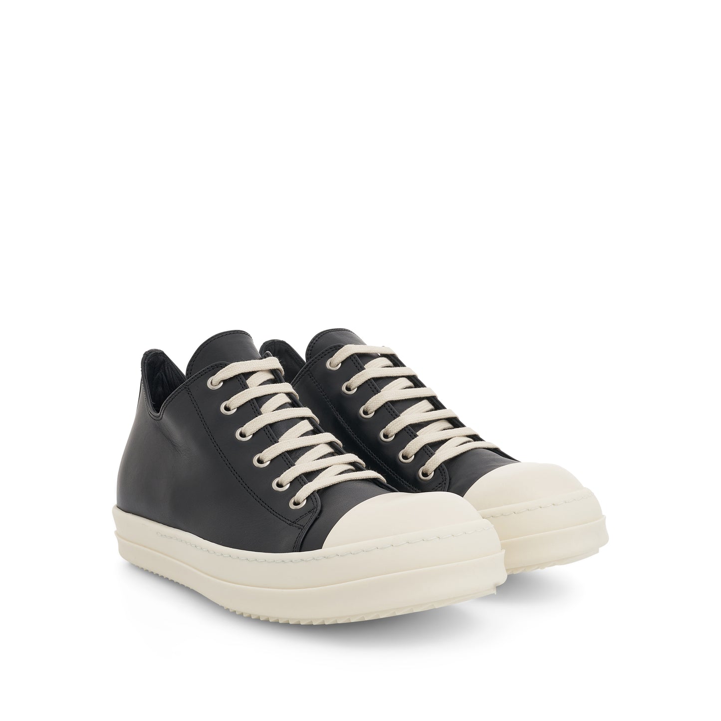 EDFU Low Leather Sneaker in Black/Milk