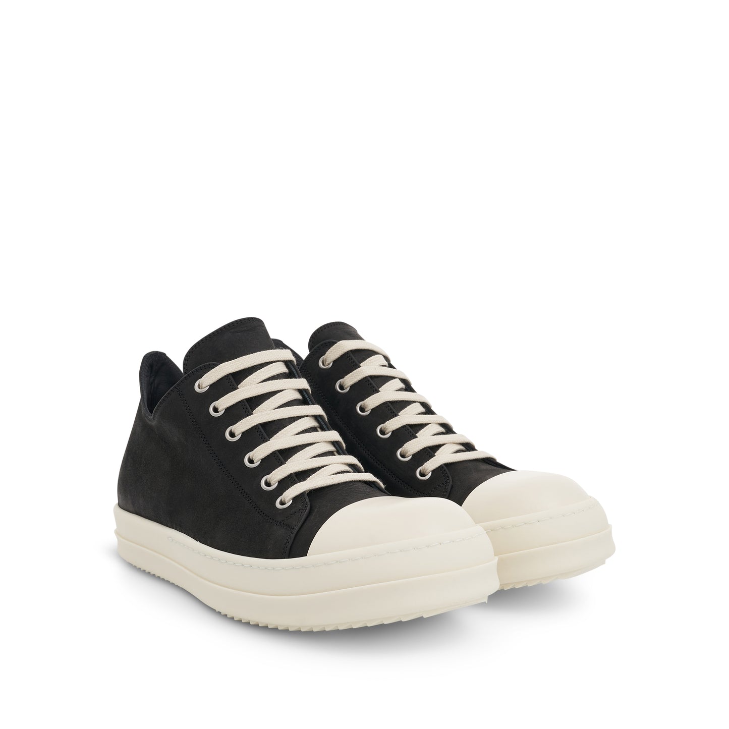 EDFU Greywolf Low Leather Sneakers in Black/Milk