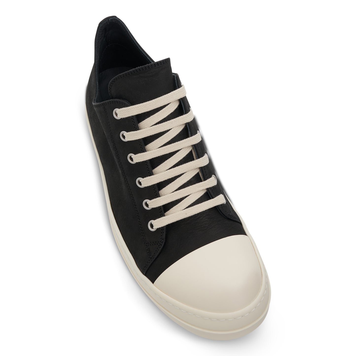 EDFU Greywolf Low Leather Sneakers in Black/Milk