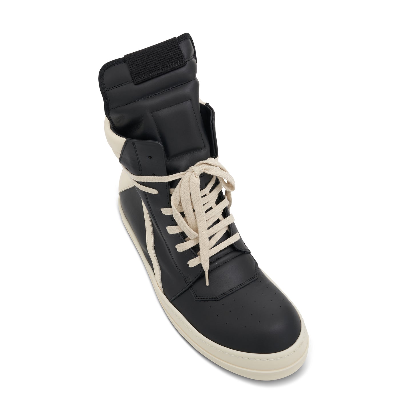 Geobasket Calf Leather Sneakers in Black/Milk