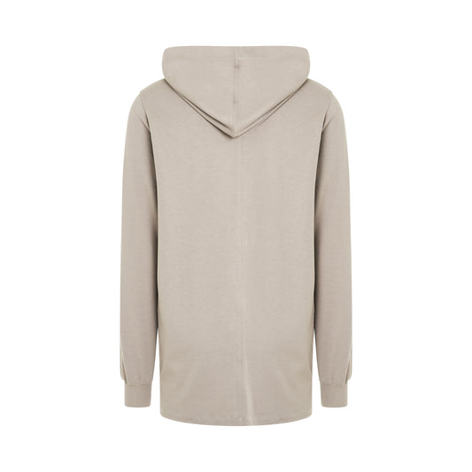 Drawstring Long Hoodie in Pearl