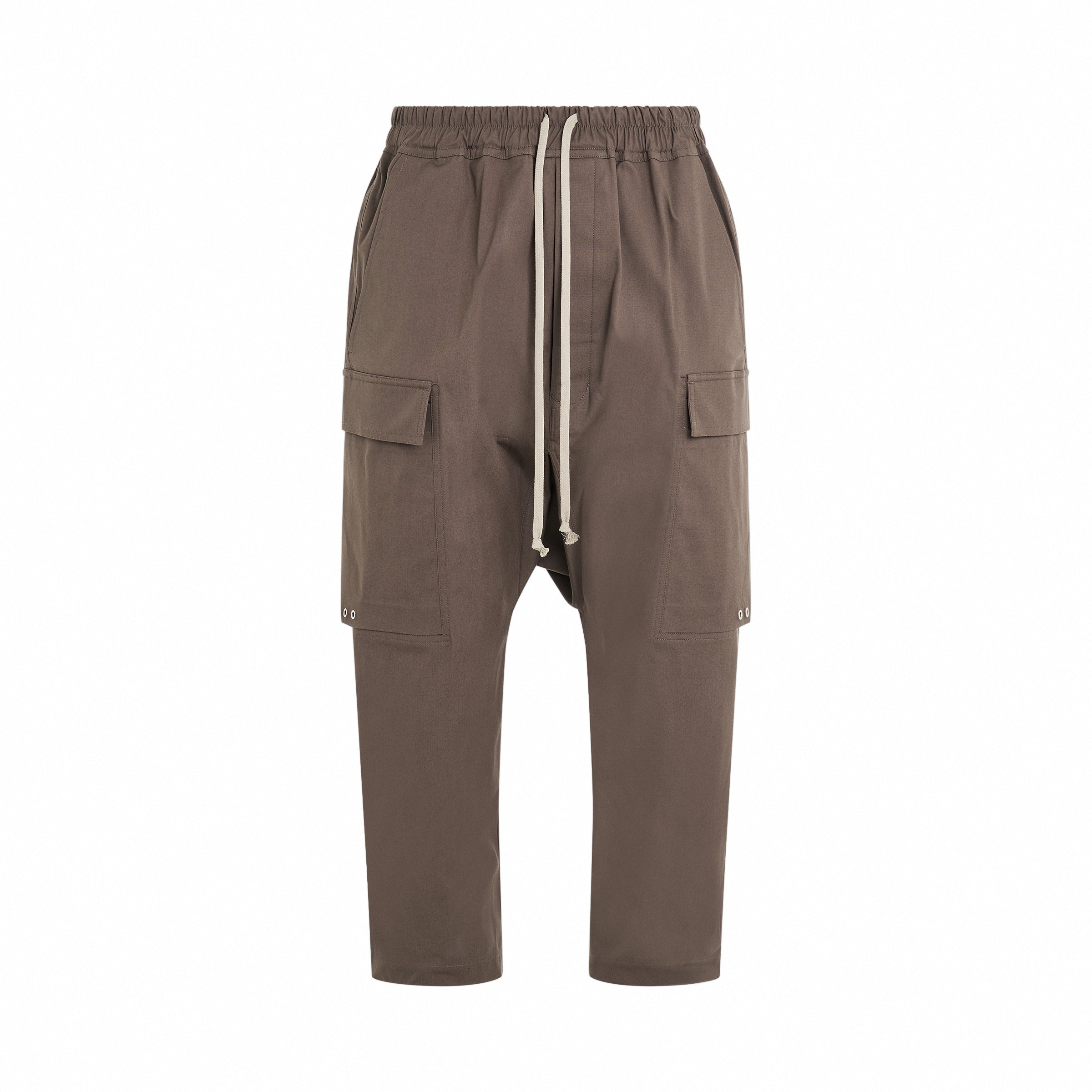 Heavy Cotton Cargo Cropped Pants in Dust