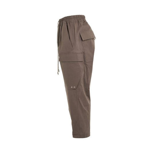 Heavy Cotton Cargo Cropped Pants in Dust