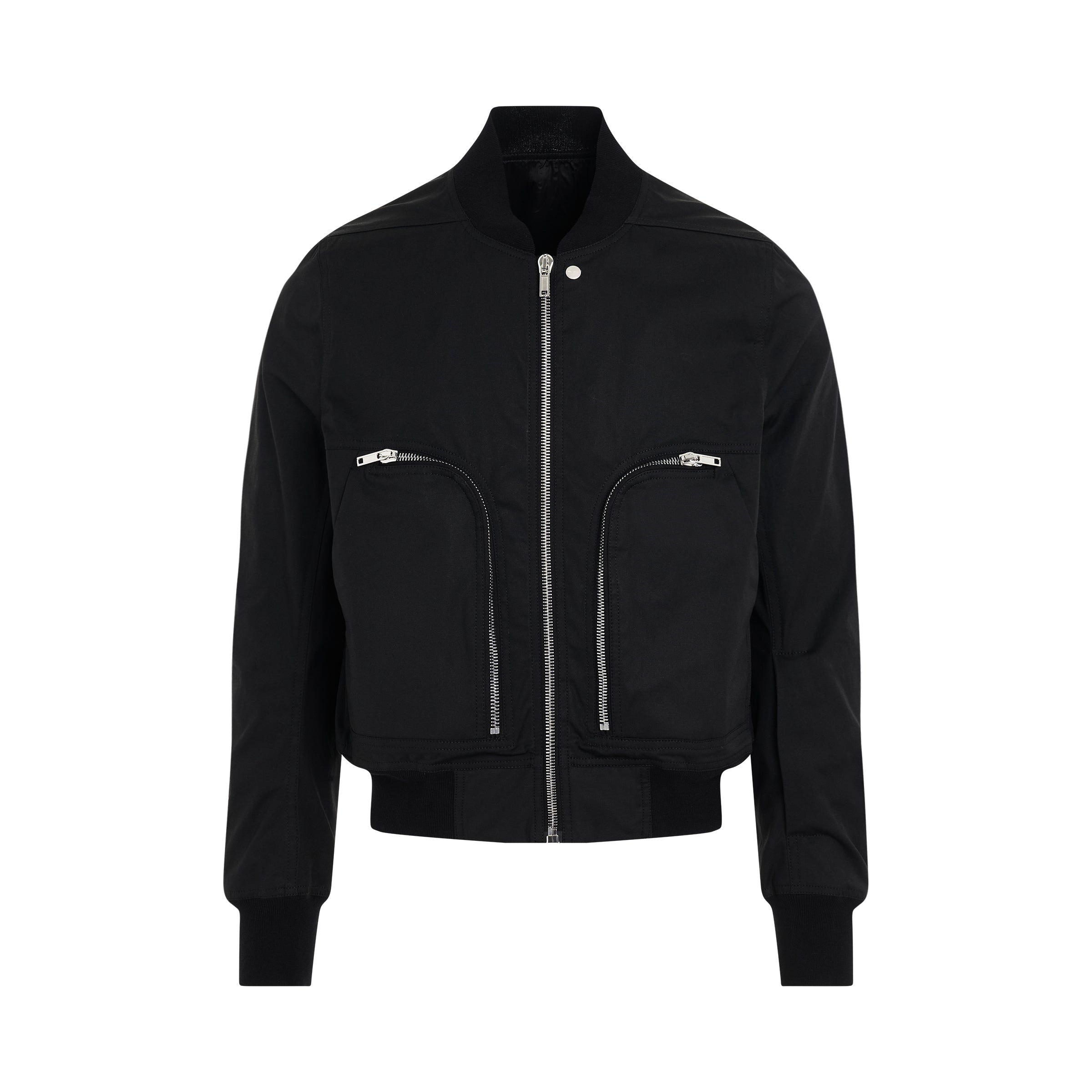 Heavy Cotton Bauhaus Flight Jacket in Black