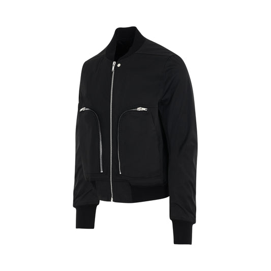 Heavy Cotton Bauhaus Flight Jacket in Black