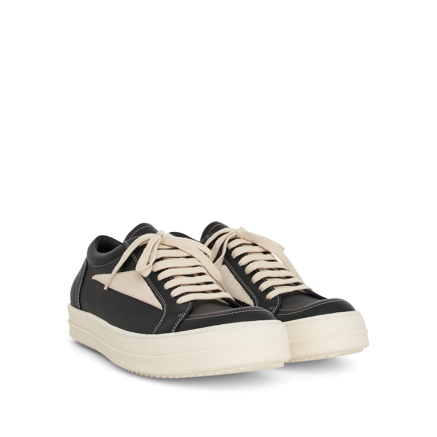 Vintage Leather Sneaker in Black/Milk