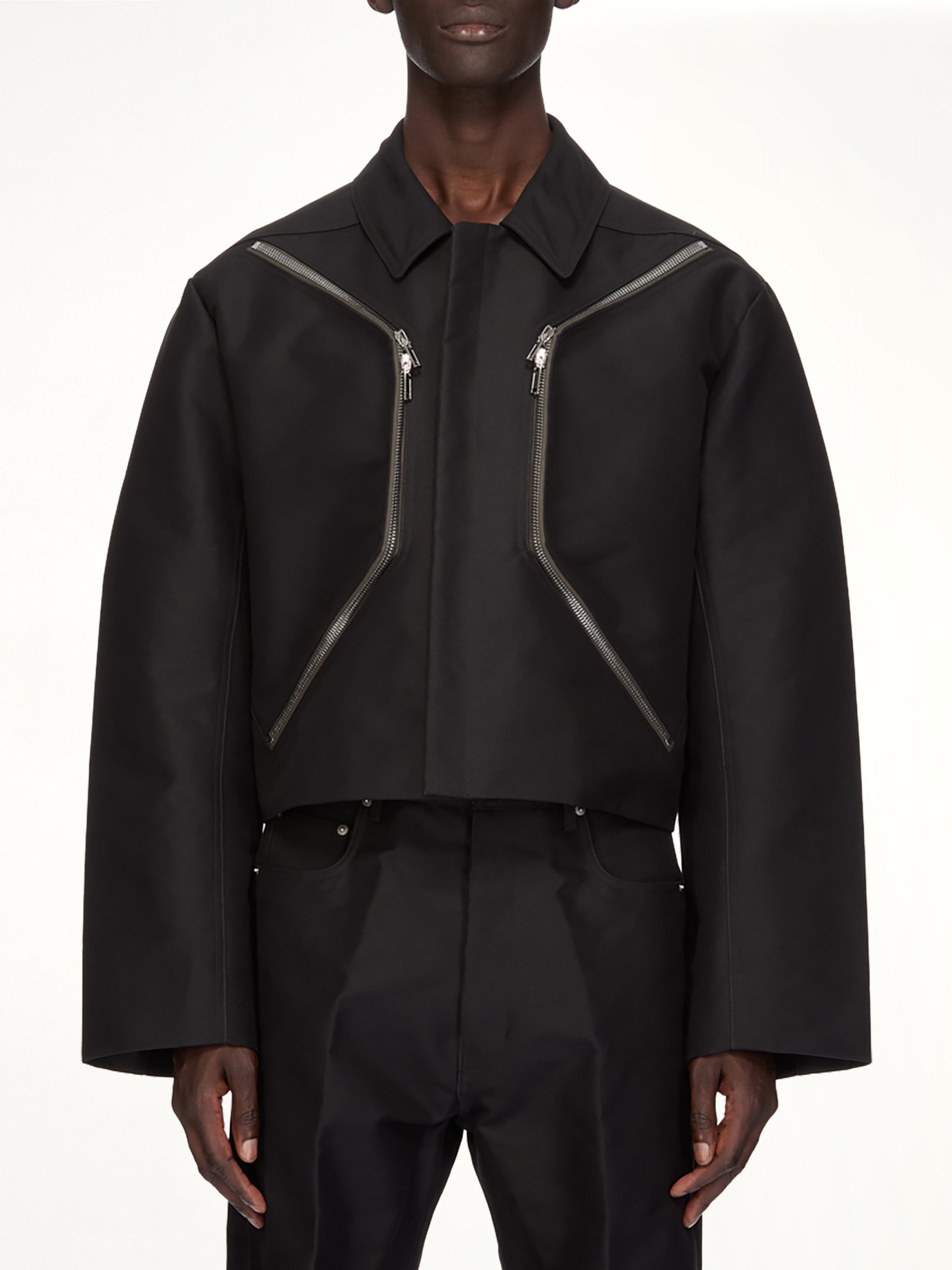 Woven Heizer Mac Jacket in Black