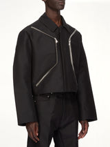 Woven Heizer Mac Jacket in Black