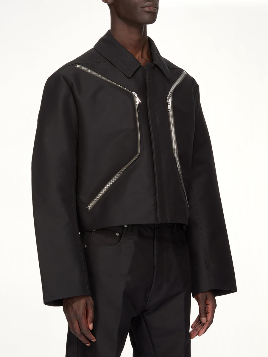 Woven Heizer Mac Jacket in Black