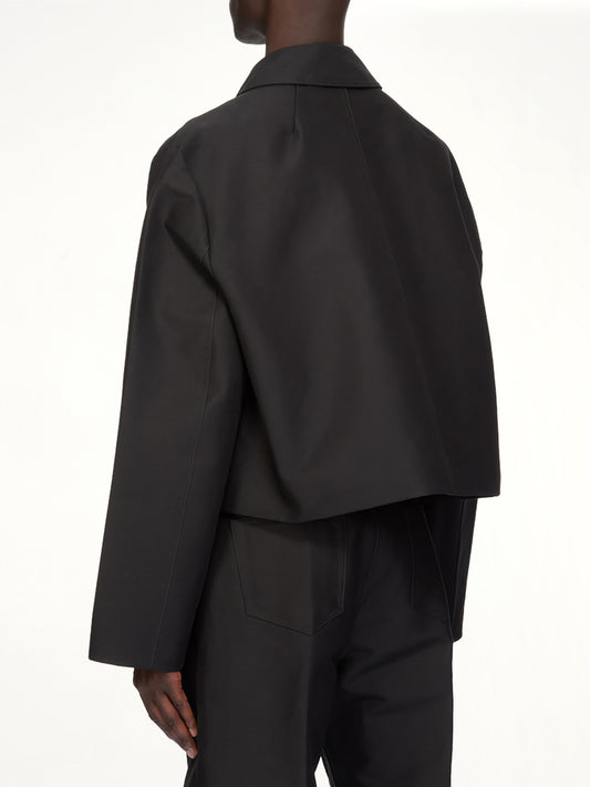 Woven Heizer Mac Jacket in Black