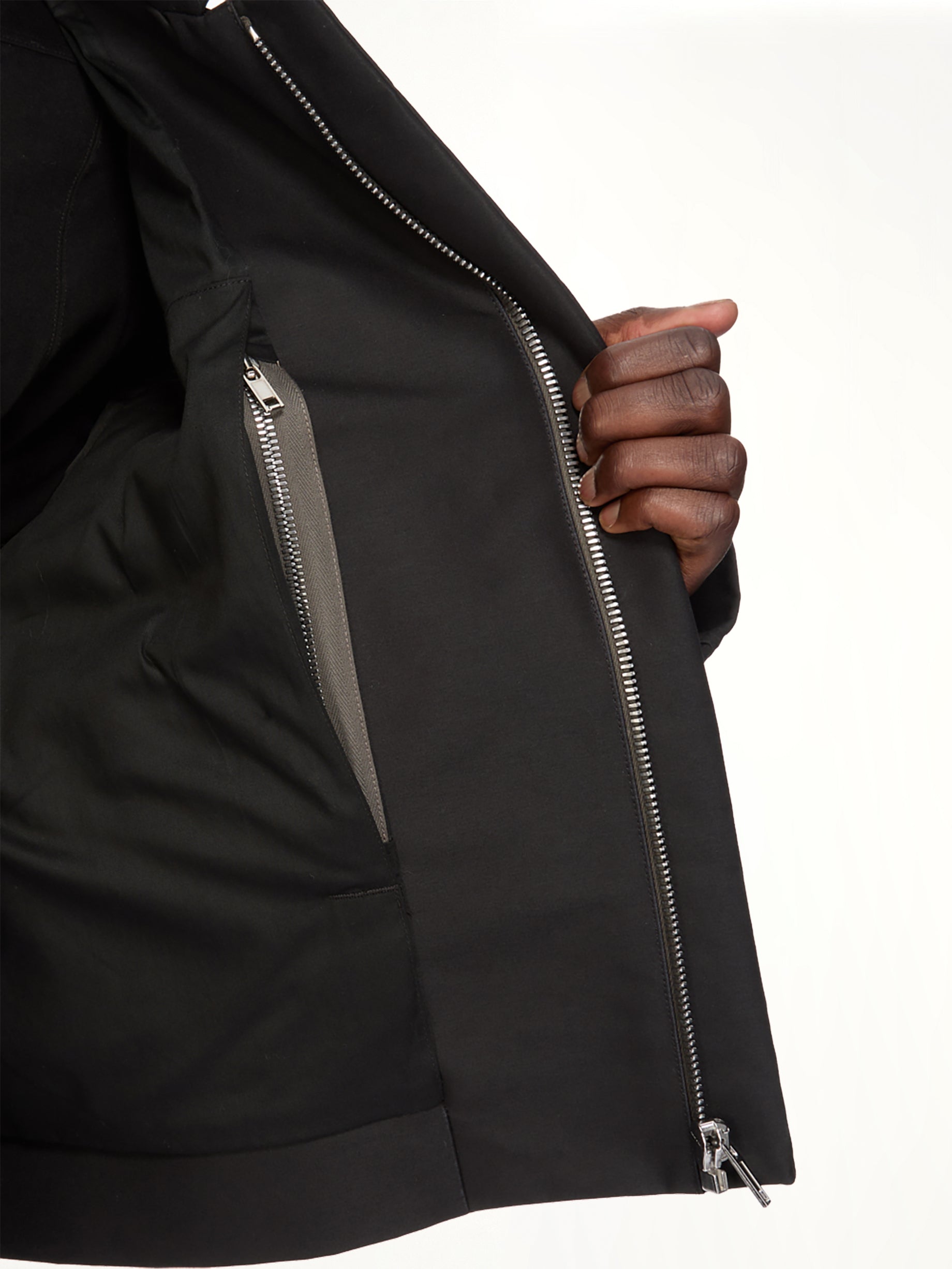 Woven Heizer Mac Jacket in Black