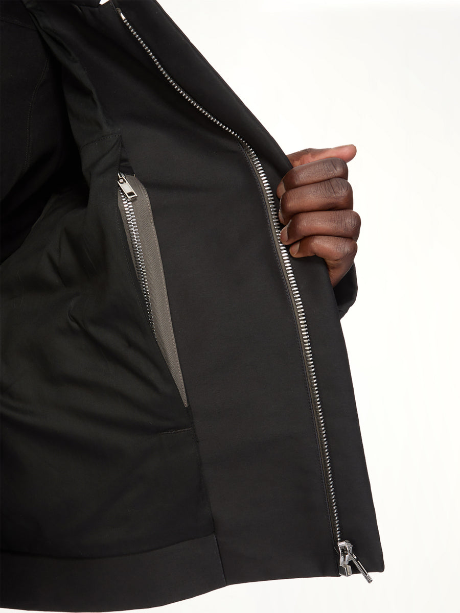 Woven Heizer Mac Jacket in Black